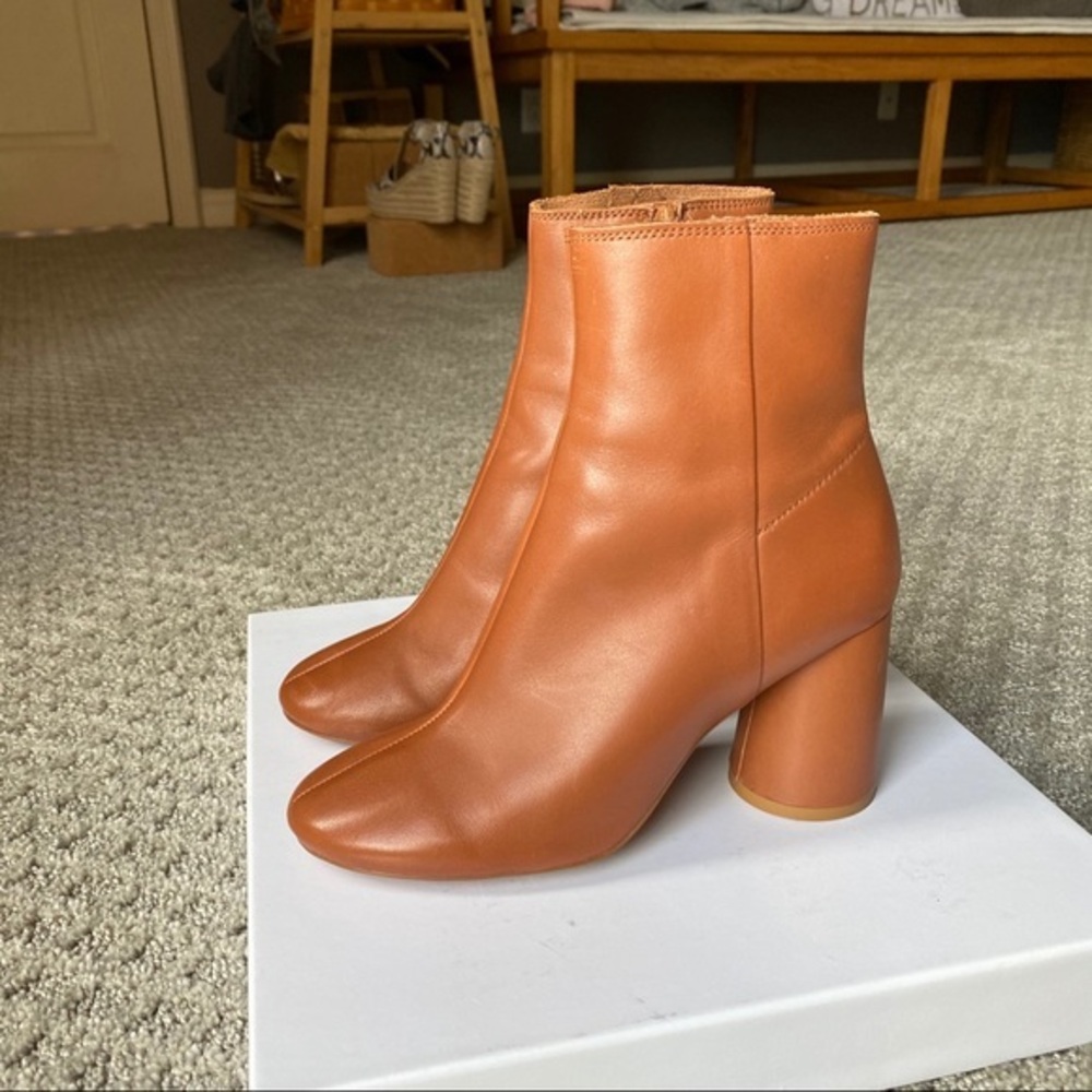 & other stories Almond Toe Leather Ankle Boots